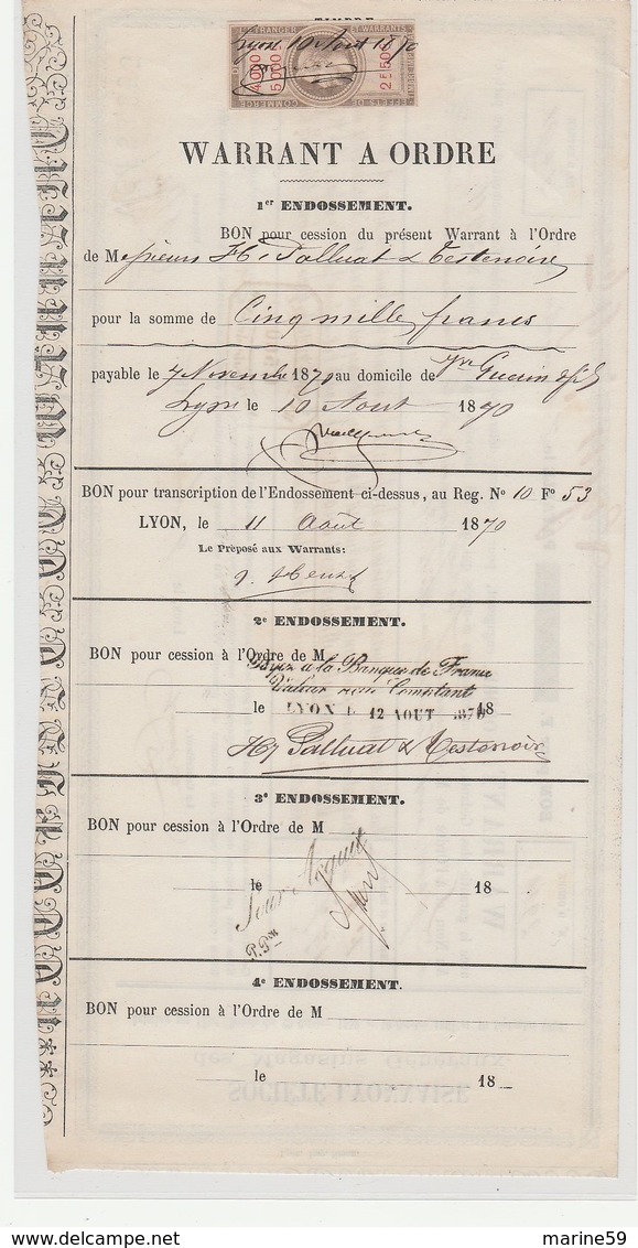 V.G.F. 355 - TIMBRE EFFET DE COMMERCE SUR WARRANT A ORDRE - Sonstige & Ohne Zuordnung