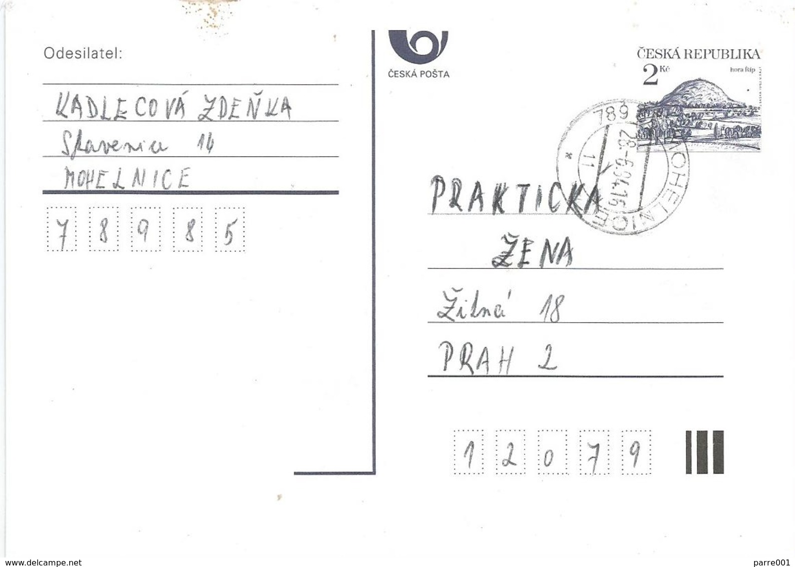 Czech 1994 Mohelnice Rip Mountain First Czechs Settled Old-Germanic Vulcano Geology Postal Stationary Card - Vor- Und Frühgeschichte