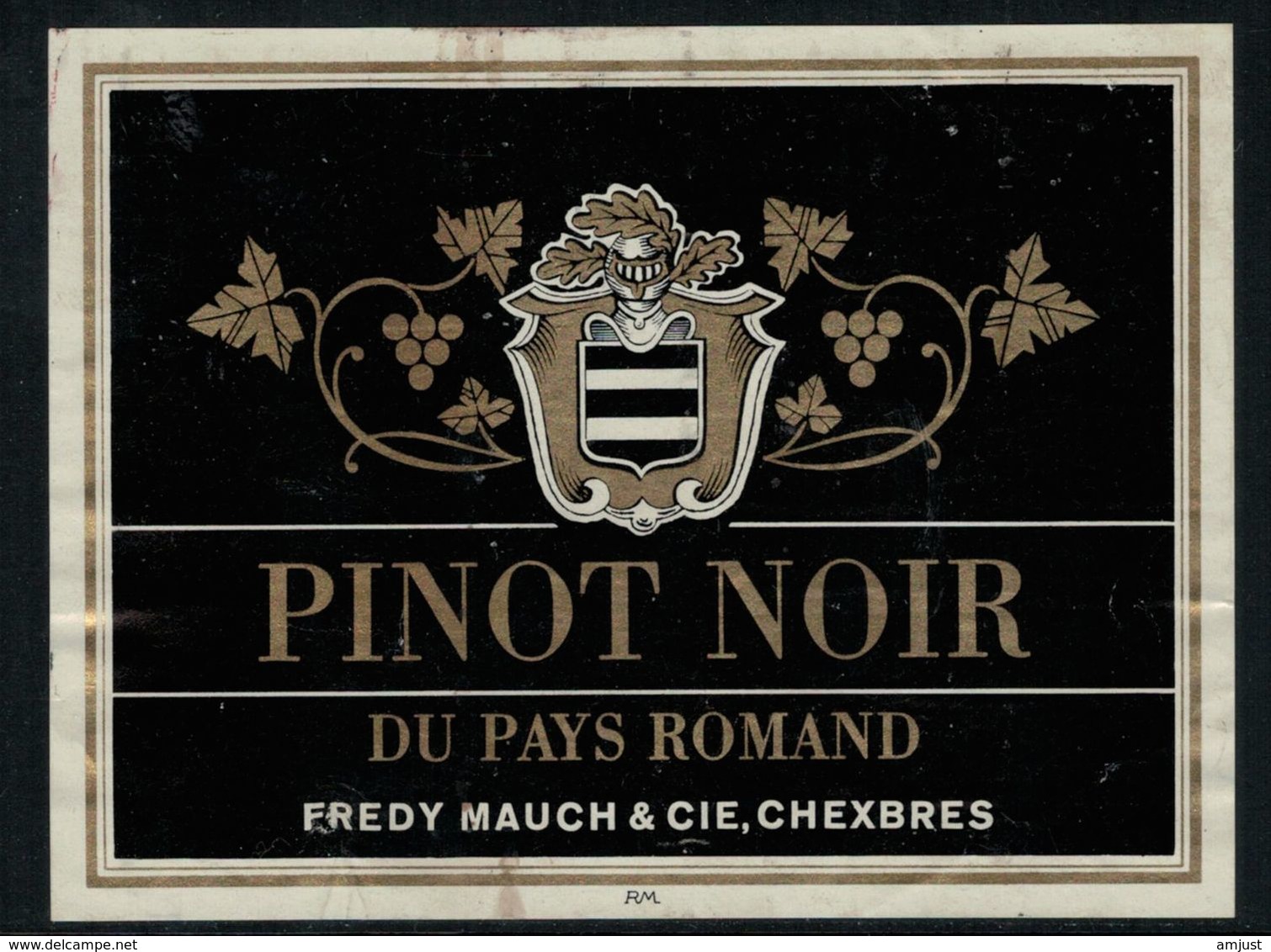 Etiquette De Vin // Pinot Noir Du Pays Romand, Chexbres, Vaud, Suisse - Autres & Non Classés