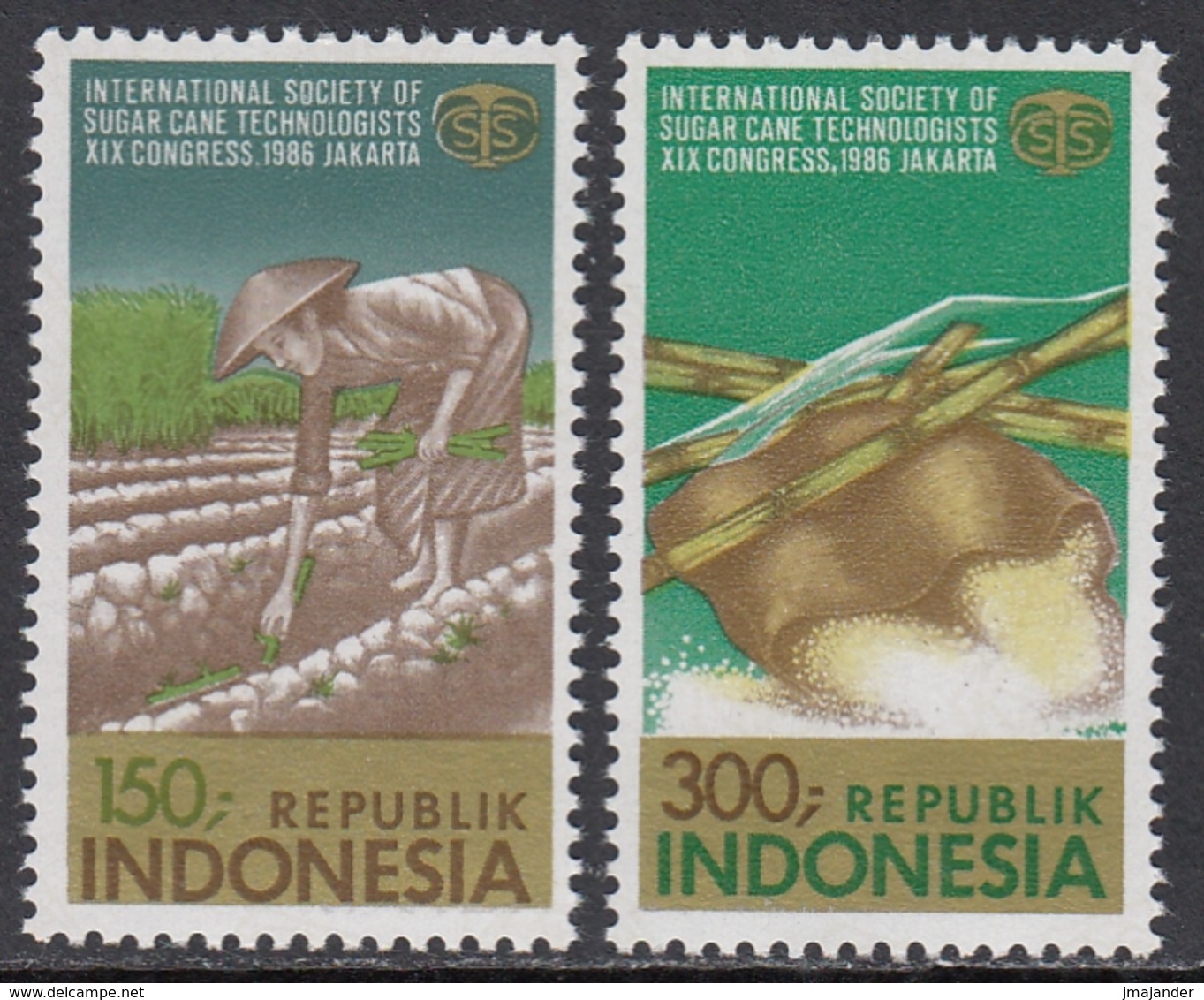 Indonesia 1986 - The 19th International Society Of Sugar Cane Technologists Congress - Mi 1208-1209 ** MNH - Indonesia