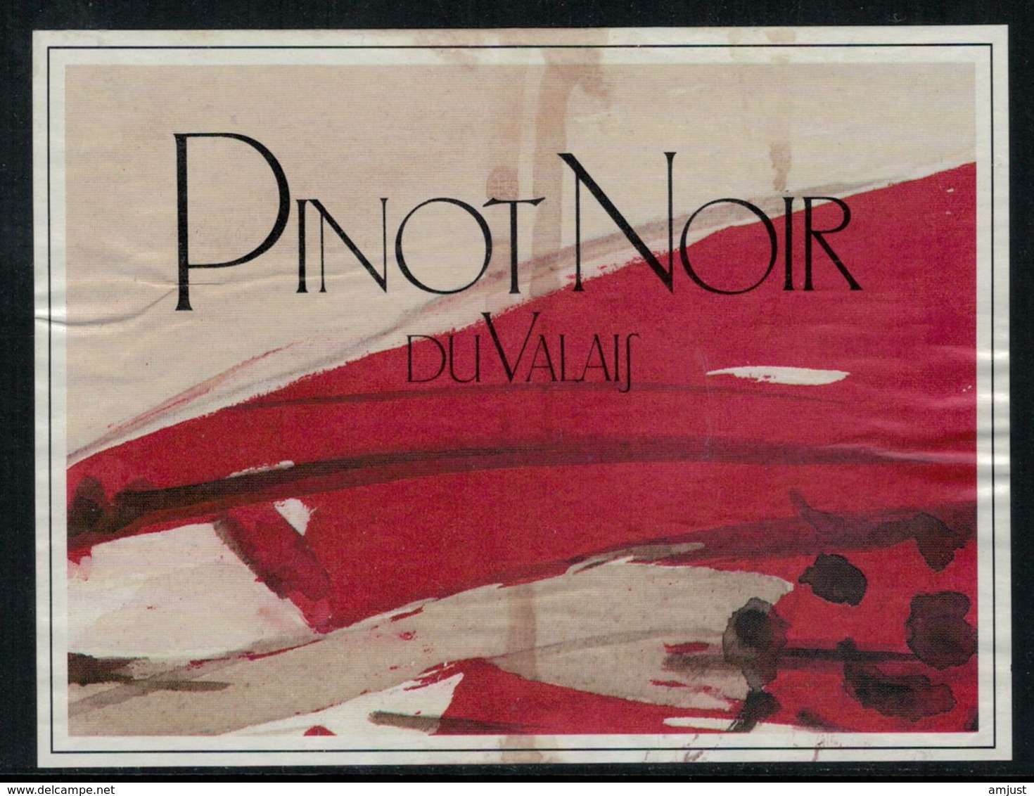 Etiquette De Vin // Pinot Noir Du Valais, Suisse - Autres & Non Classés