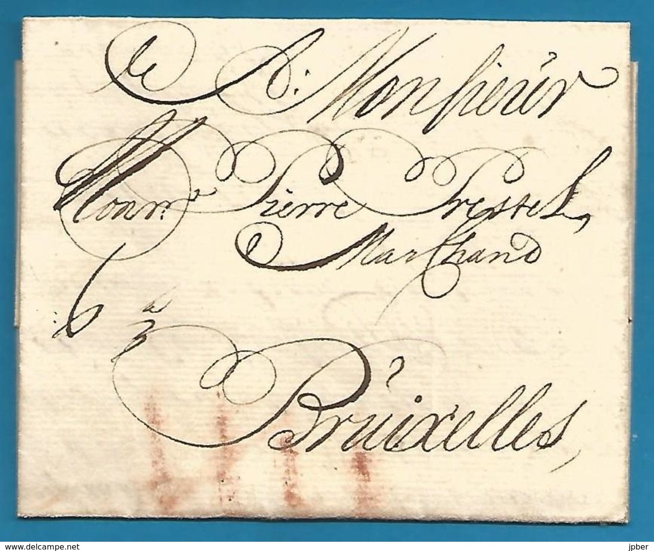 (D051) LAC De Dordrecht Vers Bruxelles Du 18/11/1738 - ...-1852 Prephilately