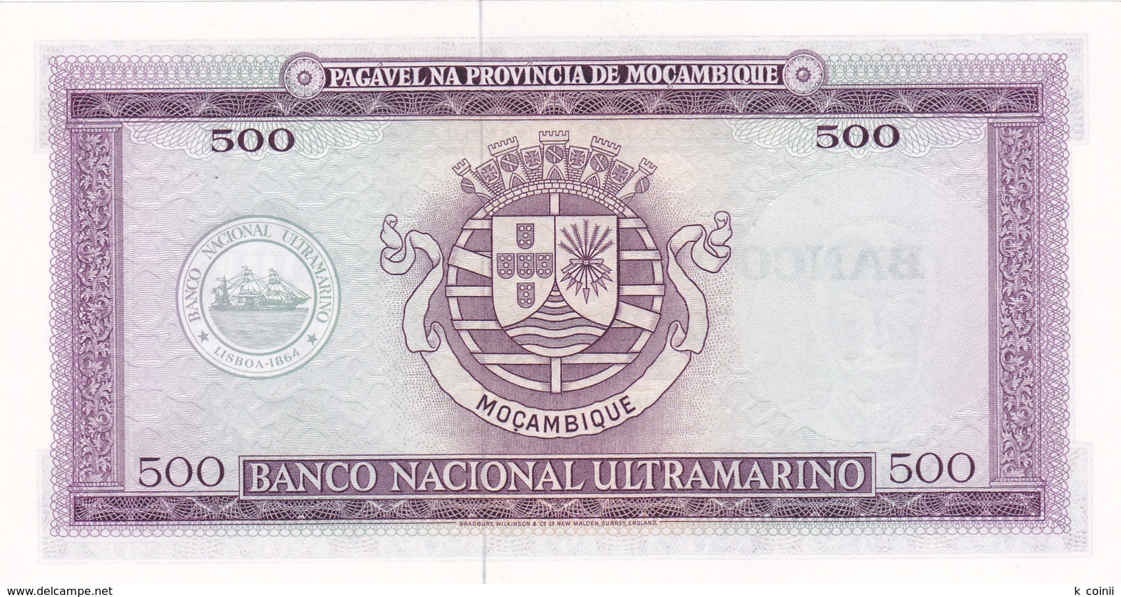 Mozambique - 500 Escudos (500$00) Not Dated - UNC - Mozambique