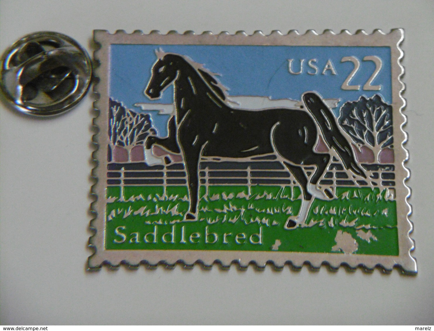 Pin's Timbre CHEVAL USA 22 Saddlebred - Animals