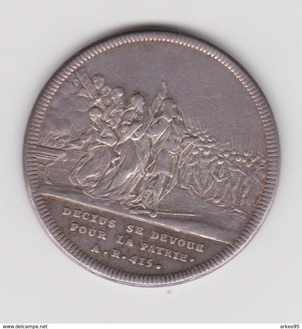 Médaille De Dassier Sur Publius Decius Mus, 1743 - Royal / Of Nobility