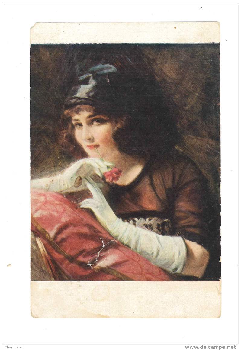 Femme à L'oeillet - Pub Chocolat Cardon Cambrai Au Dos - 4775 - Women