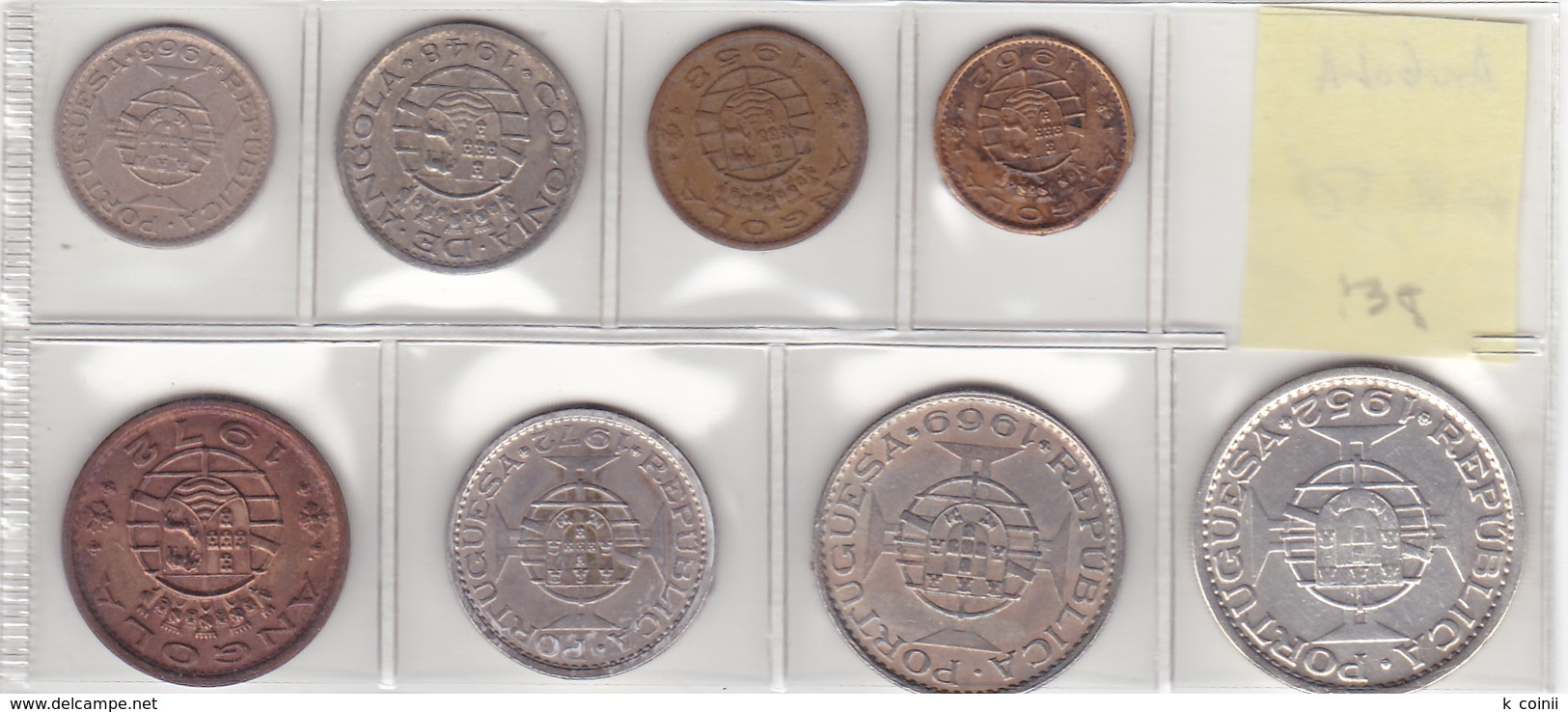 Angola - Set Of 8 Coins (portuguese Colonies) - Ref 12 - Angola