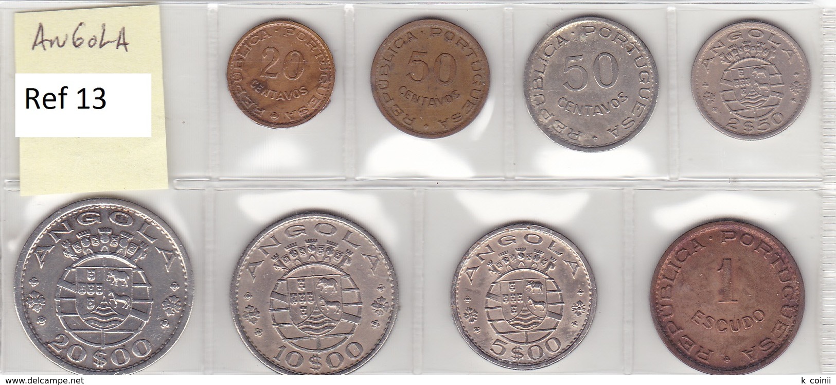 Angola - Set Of 8 Coins (portuguese Colonies) - Ref 13 - Angola