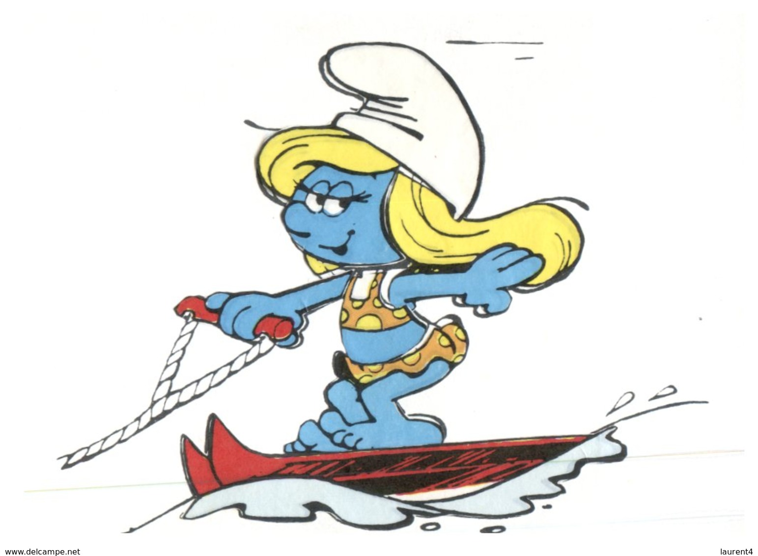 (ORL 350) Smurff - Smurfette Water Ski - Cartoon - Wasserski