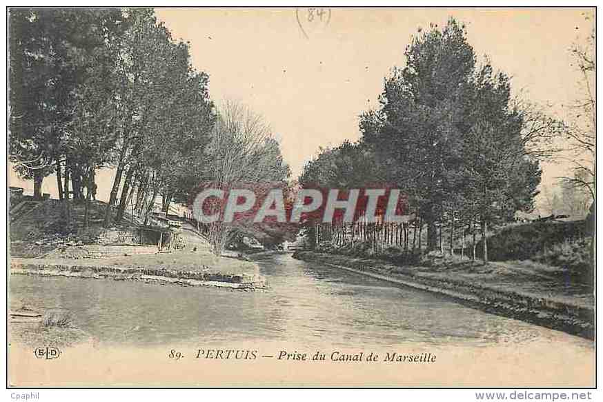 CPA Pertuis Prise Du Canal De Marseille - Non Classés