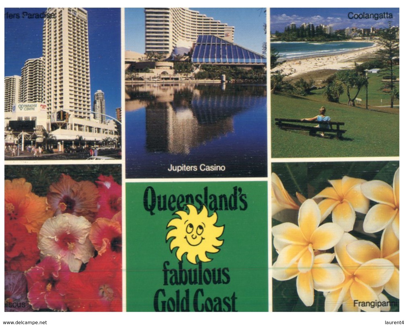 (300) Australia - With Stamp At Back Of Card - QLD - Gold Coast - Gold Coast