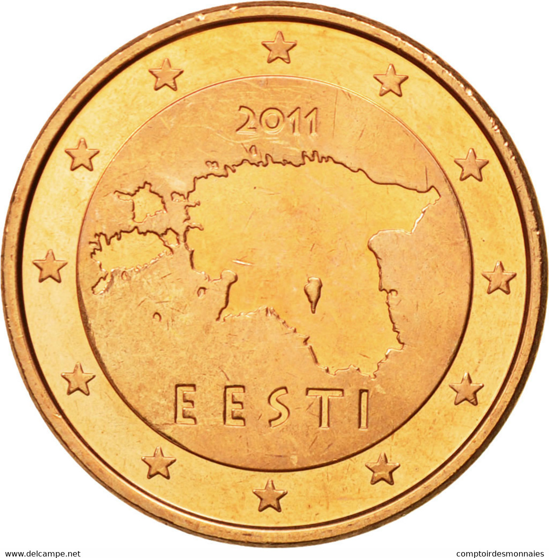 Estonia, 5 Euro Cent, 2011, SPL, Copper Plated Steel, KM:63 - Estonia