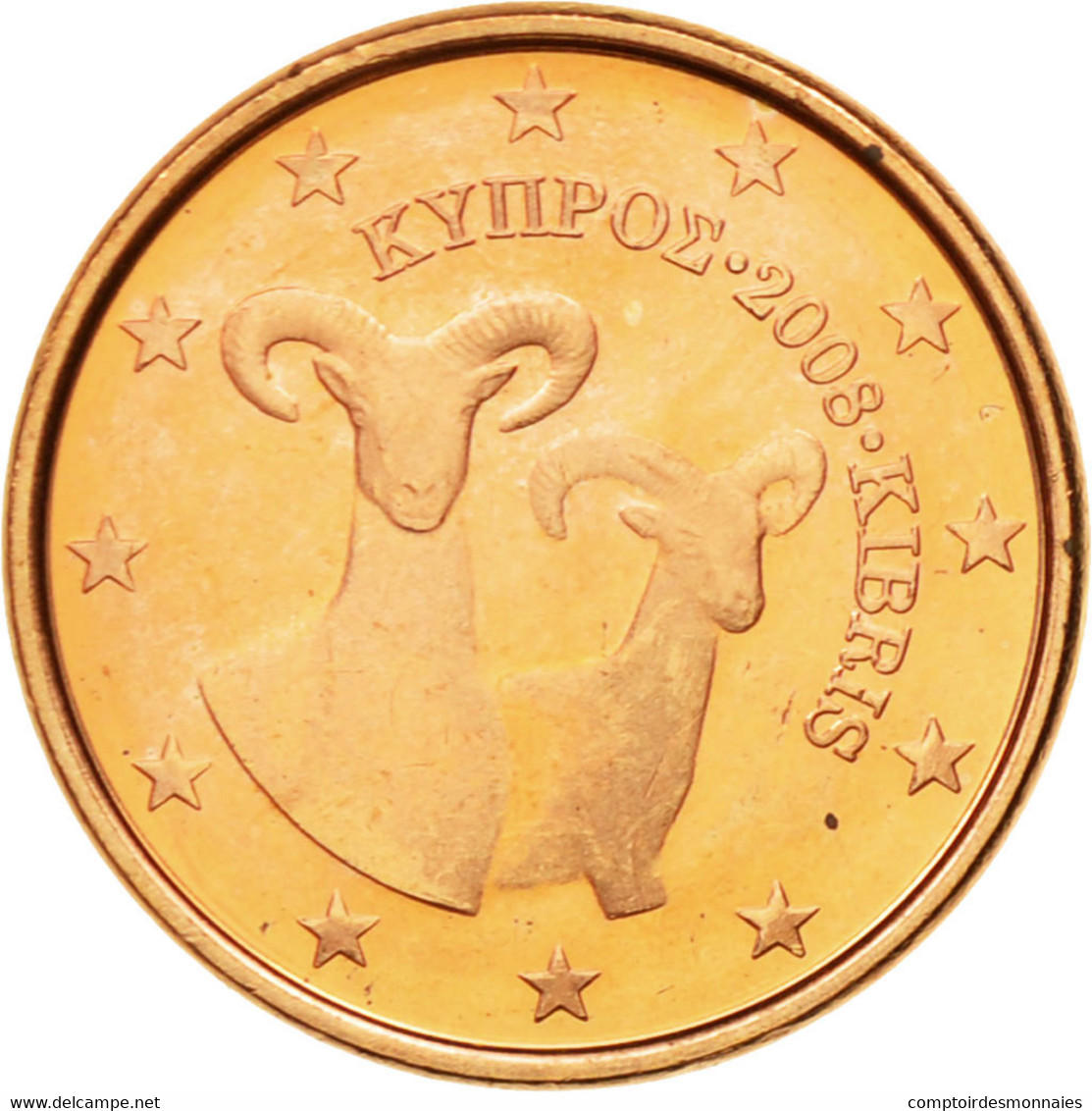 Chypre, Euro Cent, 2008, SUP+, Copper Plated Steel, KM:78 - Chypre