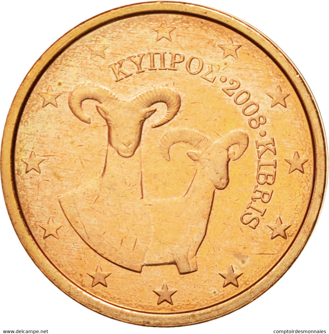 Chypre, 2 Euro Cent, 2008, SUP+, Copper Plated Steel, KM:79 - Chypre