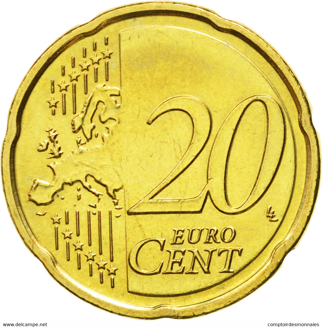Latvia, 20 Euro Cent, 2014, SPL, Laiton, KM:154 - Letland