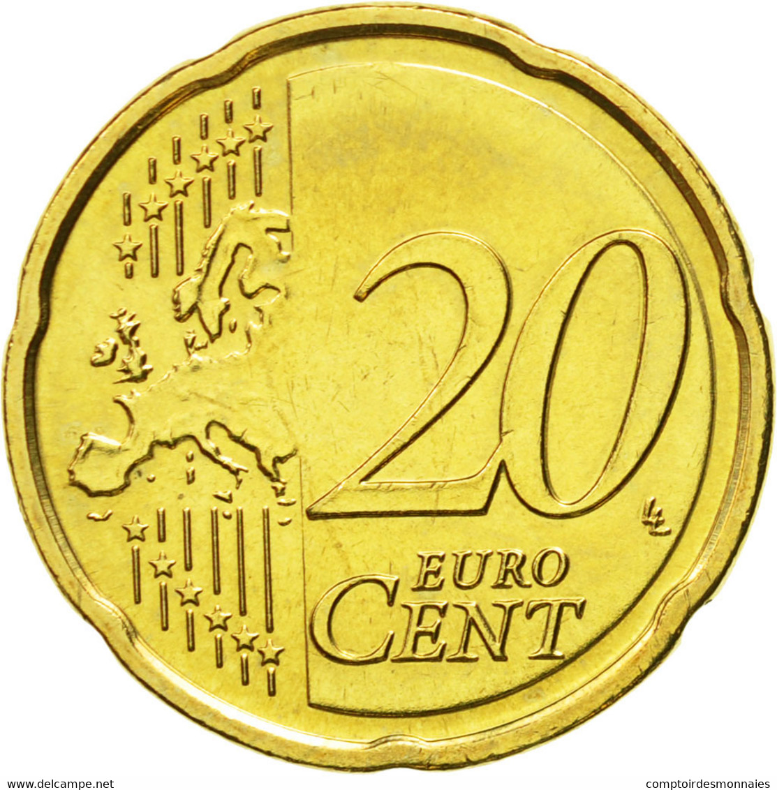 Latvia, 20 Euro Cent, 2014, SPL, Laiton, KM:154 - Lettonie