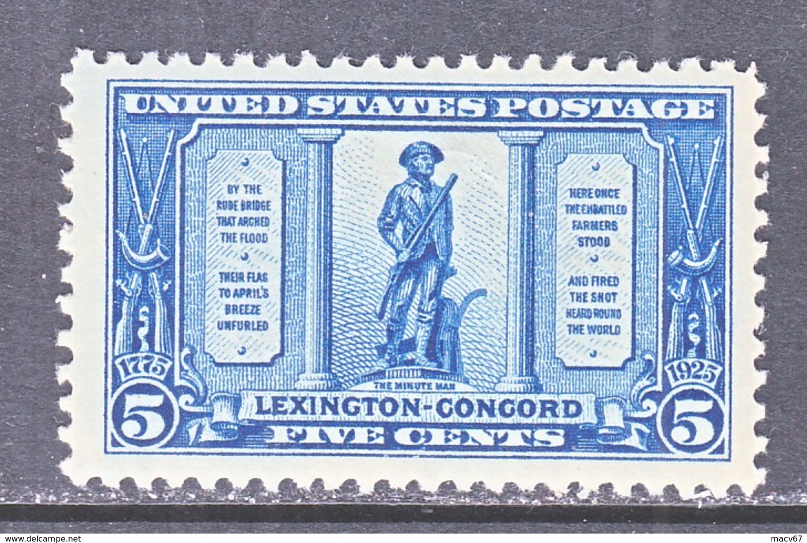 U.S.  619    **    MINUTE  MAN   1925  Issue - Unused Stamps