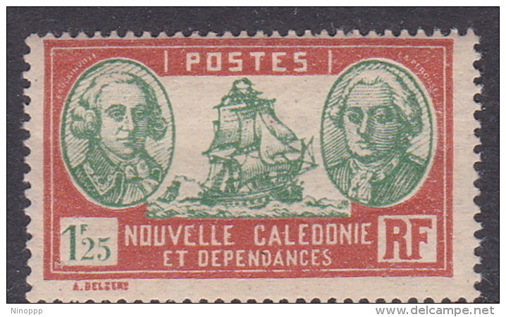 New Caledonia SG 165 1928 Definitives  1 F 25c Green And Brown - Unused Stamps