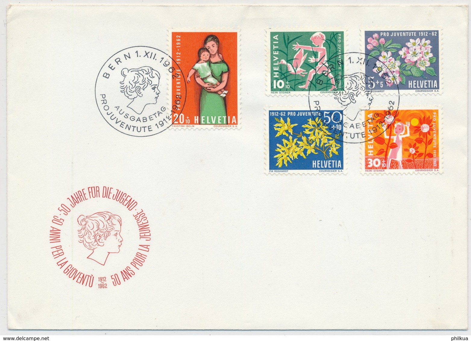 193-197 / 758-762 - 1962 Illustriertes Pro Juventute FDC - Lettres & Documents