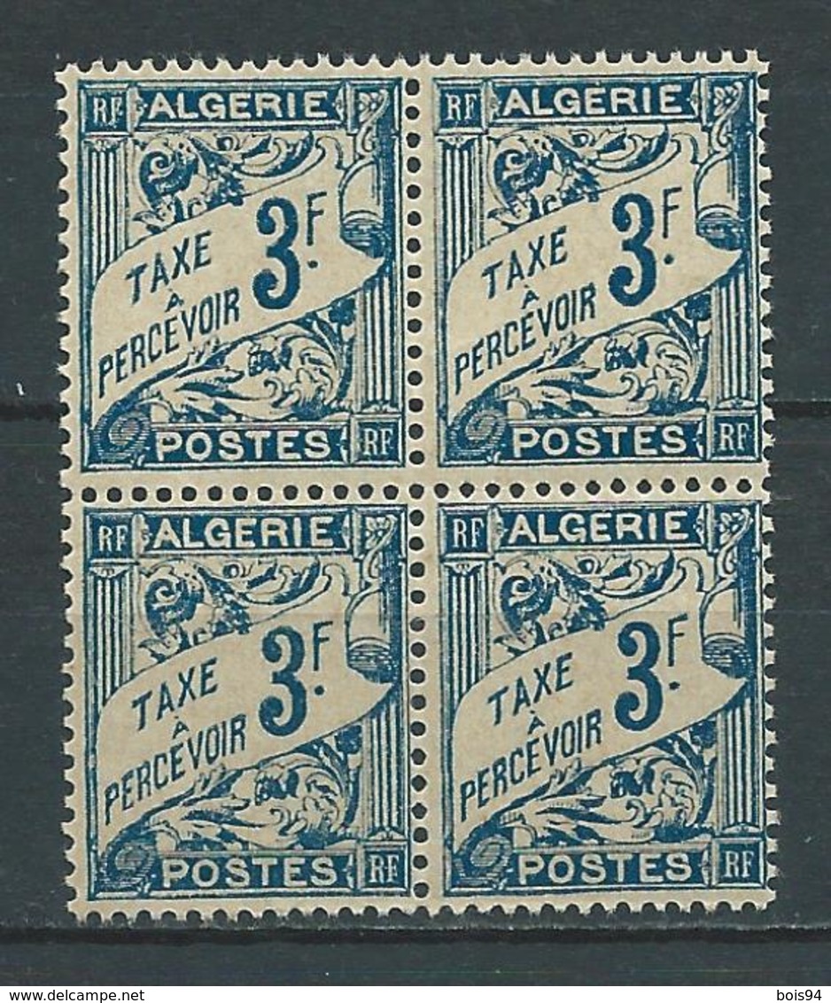 ALGERIE 1926/28 . Taxe N° 11 En Bloc De Quatre . Neufs ** (MNH) - Impuestos