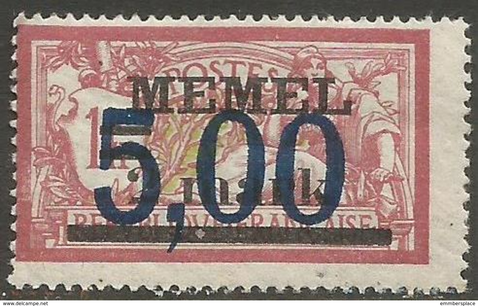 Memel (Klaipeda) - 1922 Merson Overprint 5m/2m/1f MLH *    Mi 51  Sc 49 - Ongebruikt