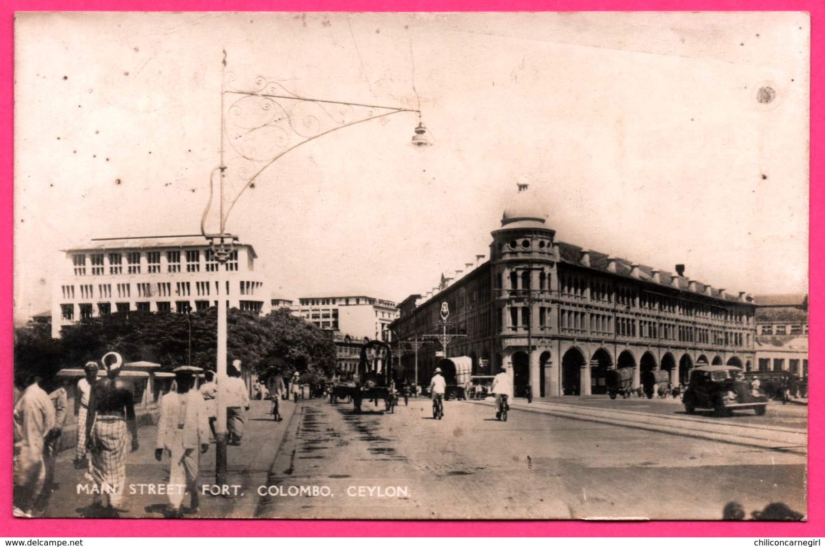 Cp Photo - Colombo - Main Street Fort - Vieille Voiture - Animée - PLATE Ltd N° 61 - Sri Lanka (Ceylon)