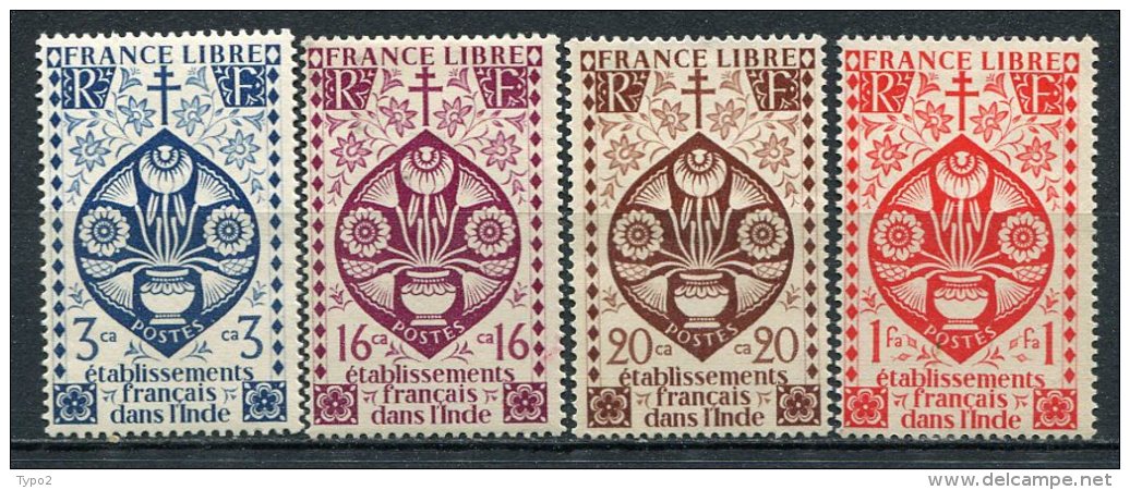 INDE -  Yv.   N°  218,222,223,224   *  3,16,20ca,1fa   Série Londres Cote  2,1   Euro  BE 2 Scans - Unused Stamps