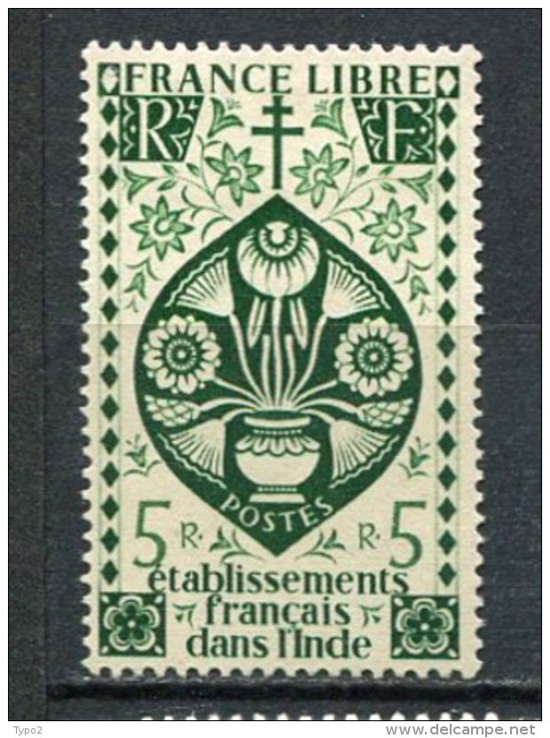 INDE -  Yv.   N°  230   *   5R  Vert Série Londres Cote  2,5   Euro  BE 2 Scans - Neufs