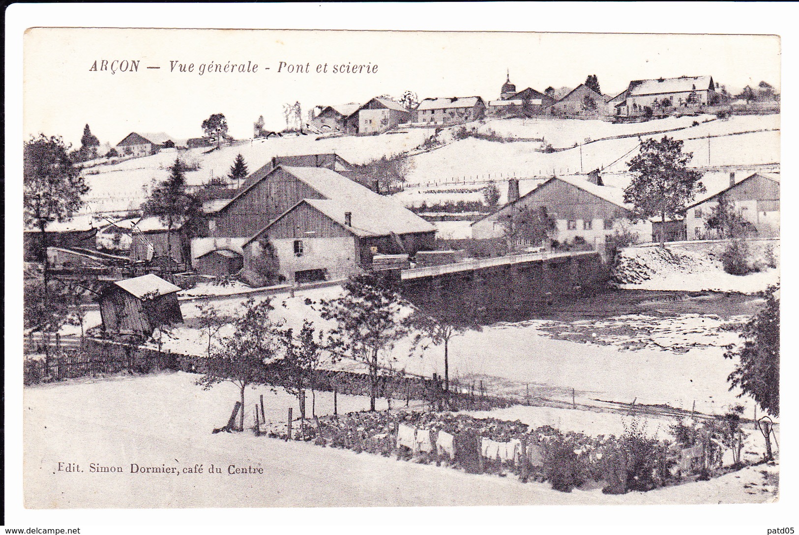 ARCON, Arçon, 25: Vue Générale Pont Et Scierie + Cachets Demi- Brigade De Chasseurs Mitrailleurs - Autres & Non Classés