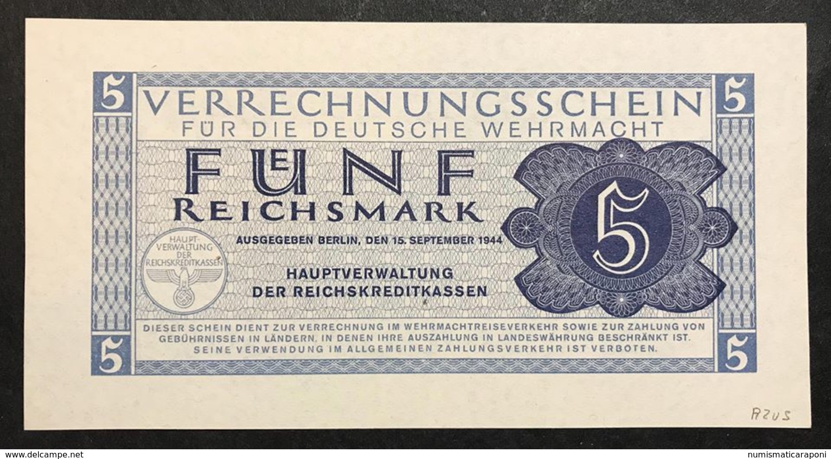 GERMANIA ALEMANIA GERMANY 5 REICHSMARK 1944 Fds LOTTO 2003 - 10 Reichsmark