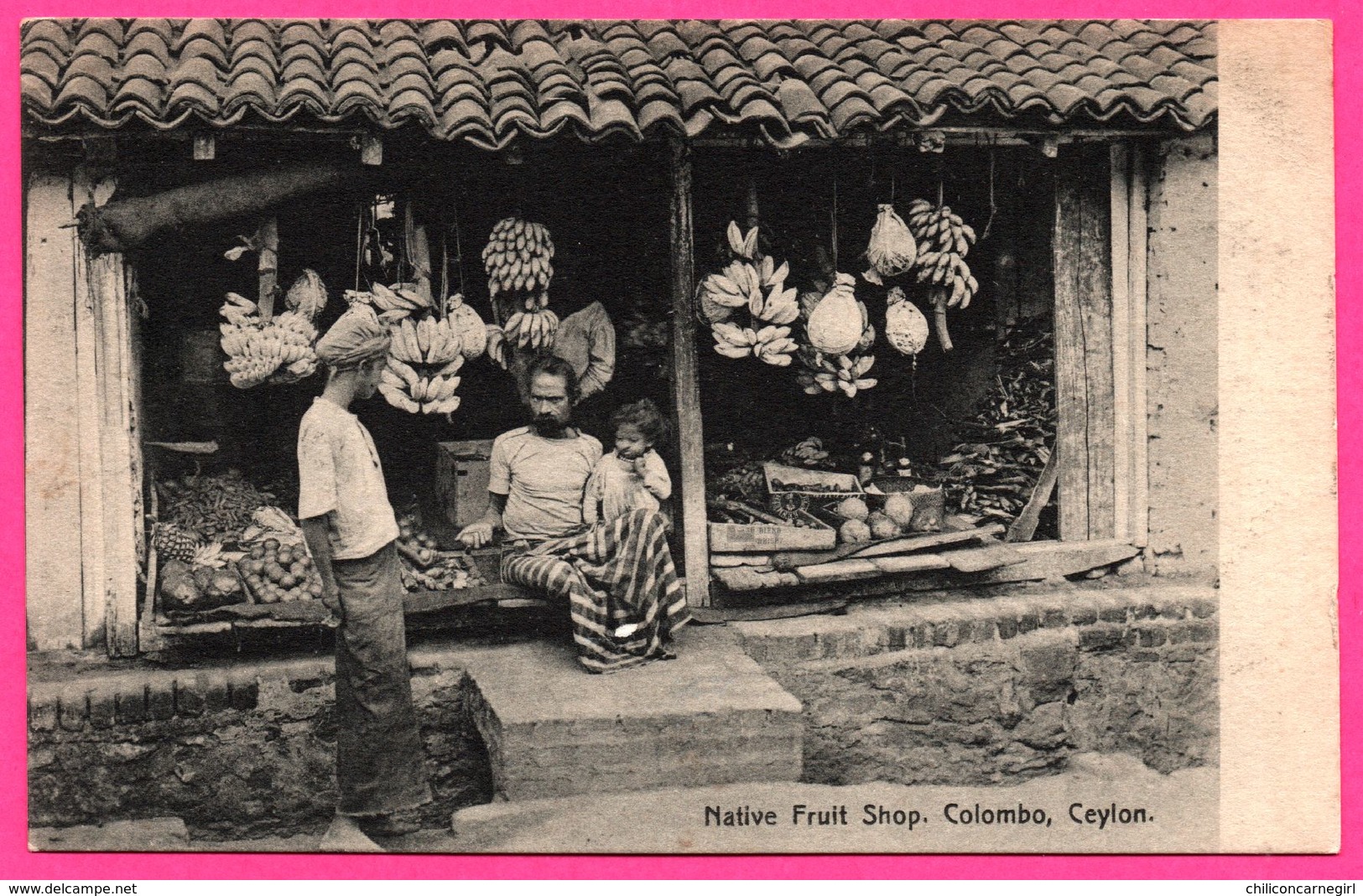 Colombo - Native Fruit Shop - Magasin De Fruits Indigène - Banane - Animée - PLATE Ltd N° 80 - Sri Lanka (Ceylon)