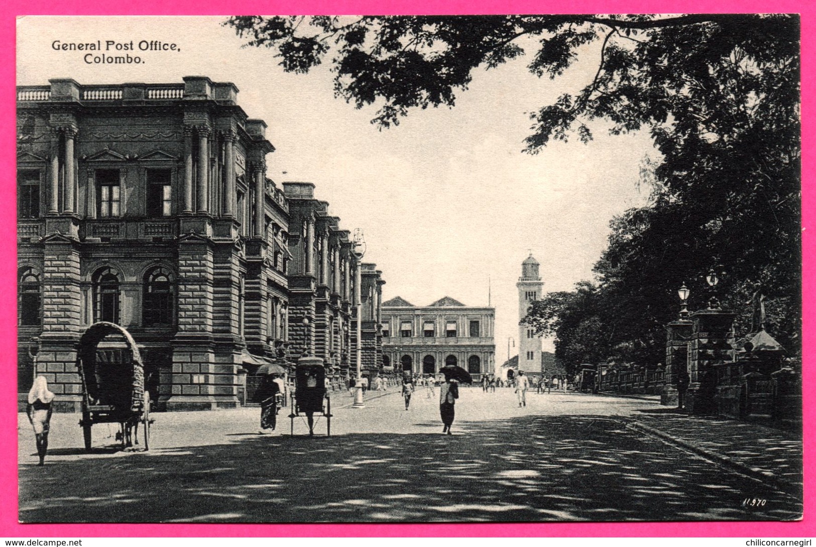 Colombo - General Post Office - Pousse Pousse - Animée - PLATE Ltd N° 81 - Sri Lanka (Ceylon)