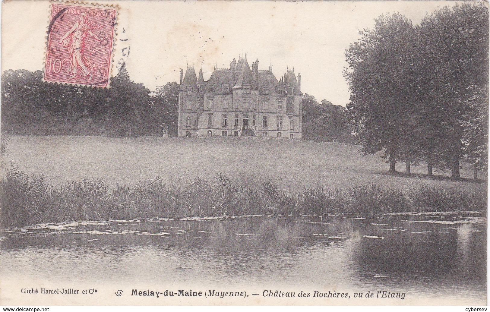 MESLAY-du-MAINE - Châtau Des Rochères Vu De L'Etang - Meslay Du Maine