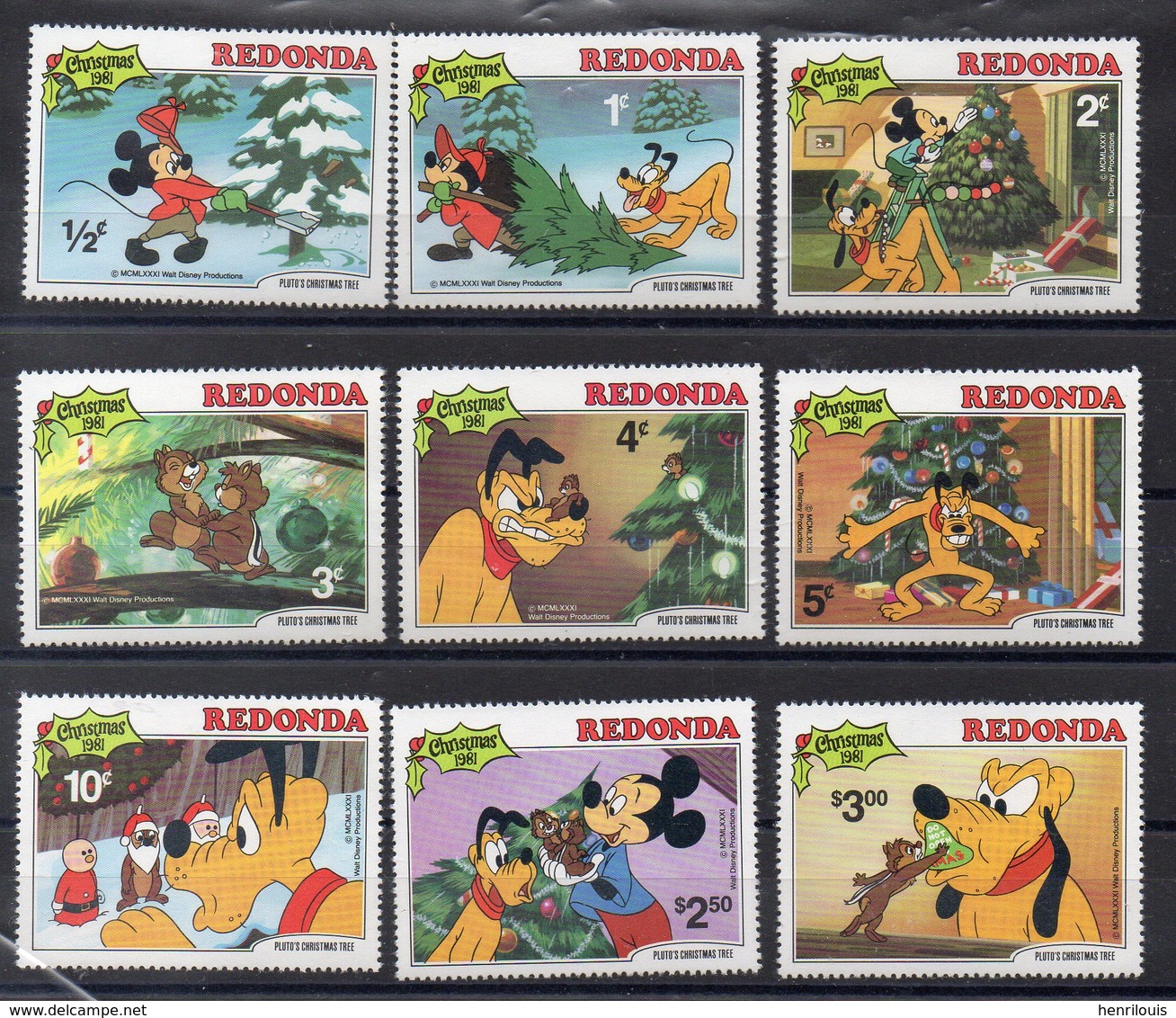 REDONDA  Timbres Neufs ** De 1981  ( Ref 5563 )  Disney - Noël - America (Other)