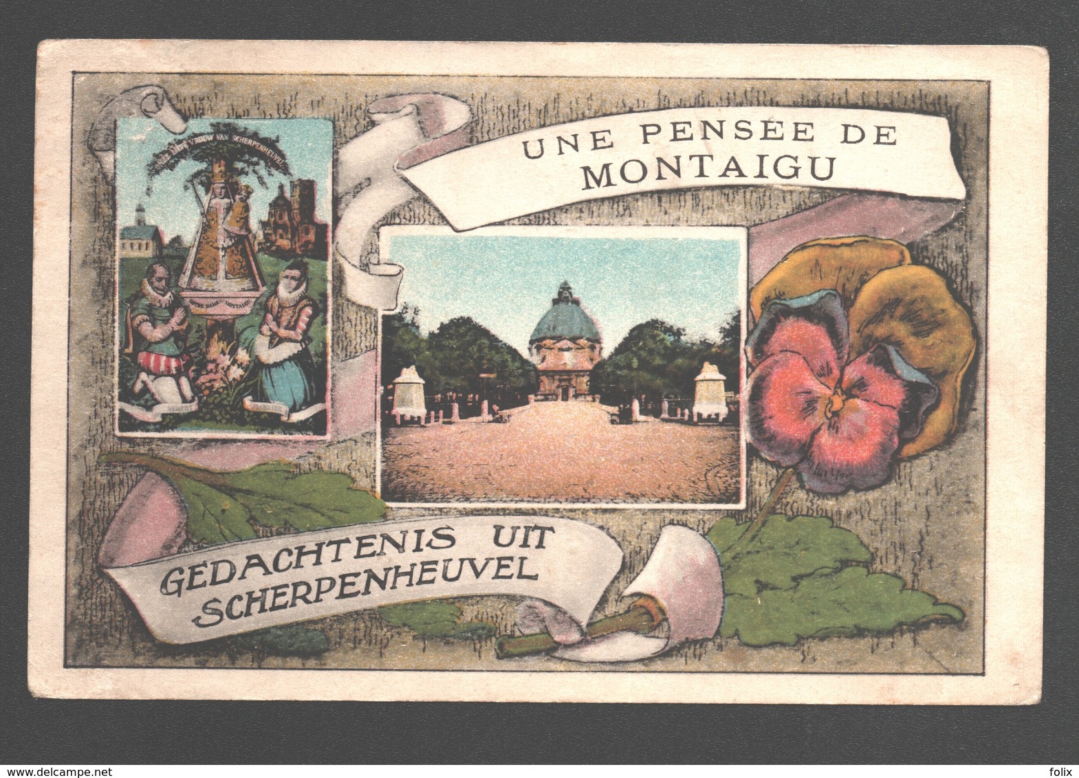 Scherpenheuvel / Montaigu - Une Pensée De Montaigu / Gedachtenis Uit Scherpenheuvel - 1933 - Scherpenheuvel-Zichem