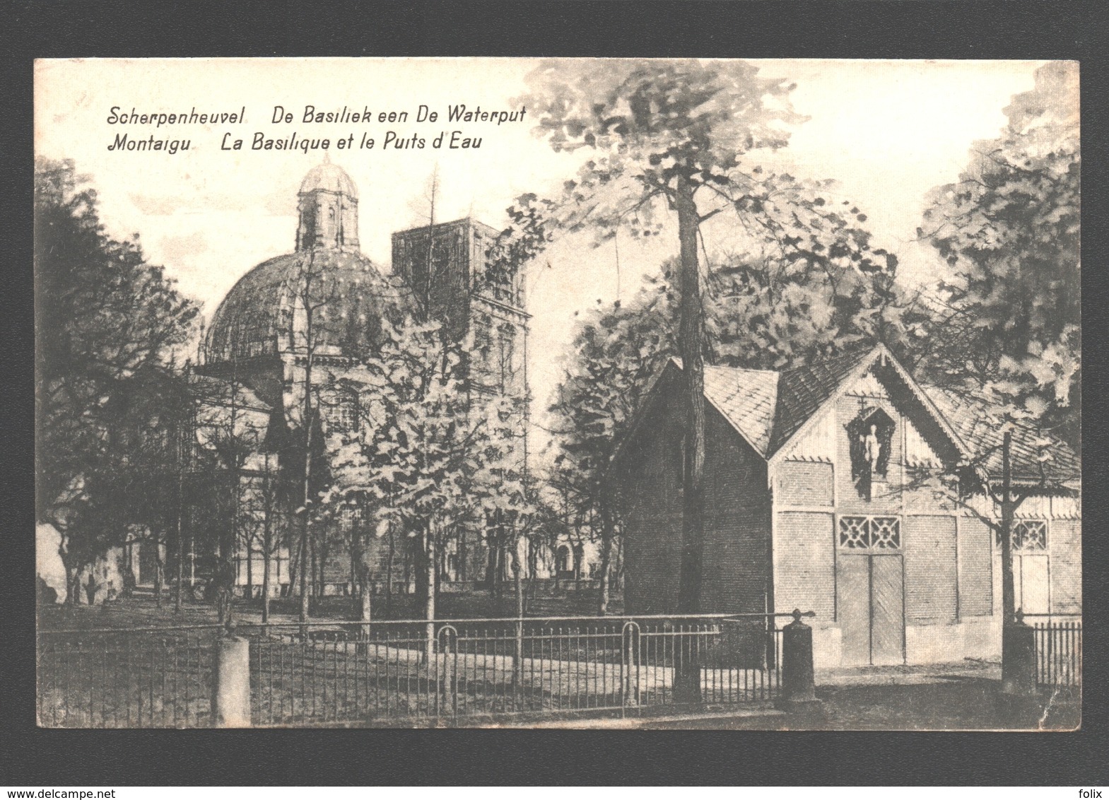 Scherpenheuvel / Montaigu - Scherpenheuvel - De Basiliek En De Waterput - 1925 - Scherpenheuvel-Zichem