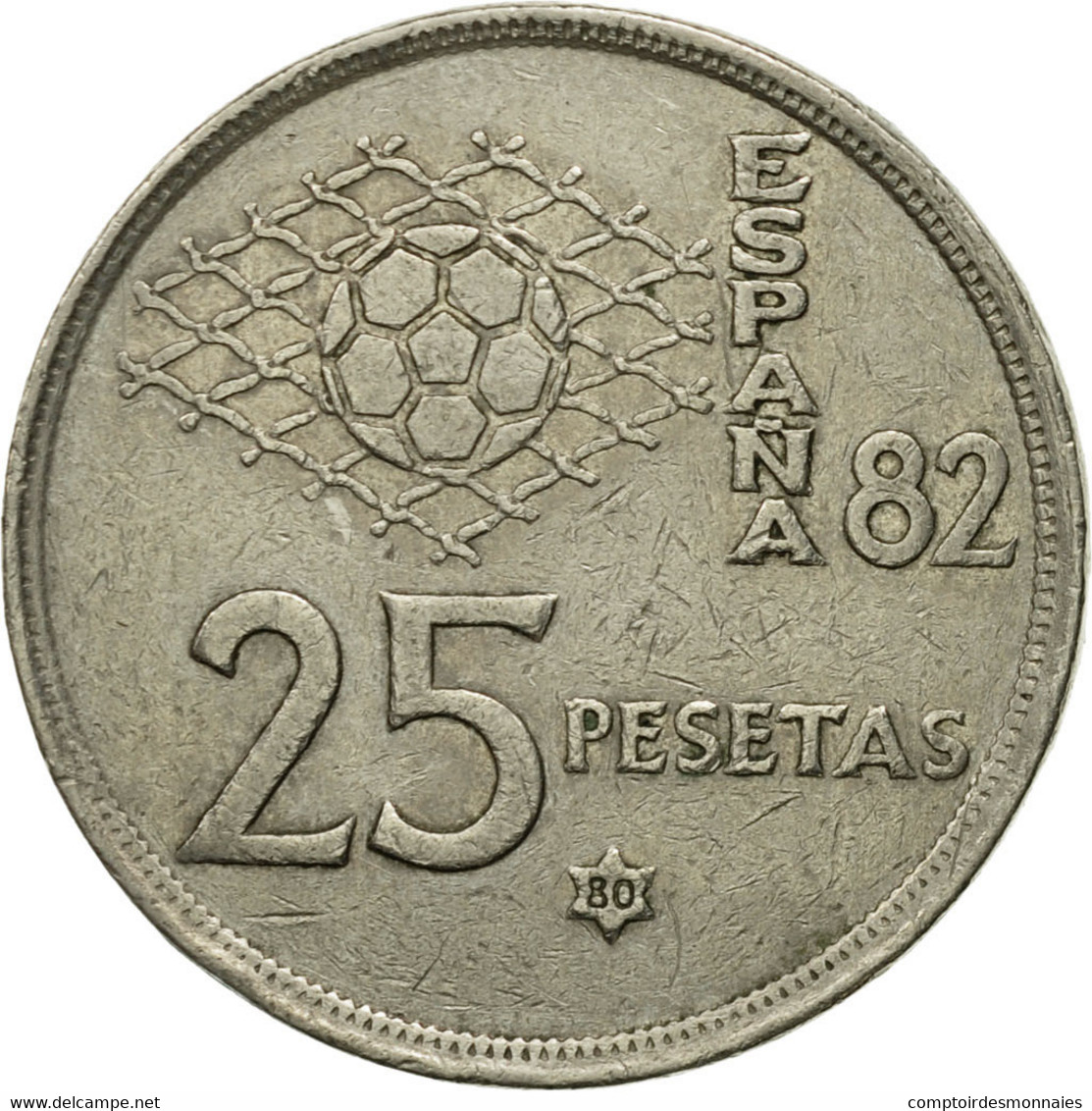 Monnaie, Espagne, Juan Carlos I, 25 Pesetas, 1980, TB+, Copper-nickel, KM:818 - 25 Pesetas