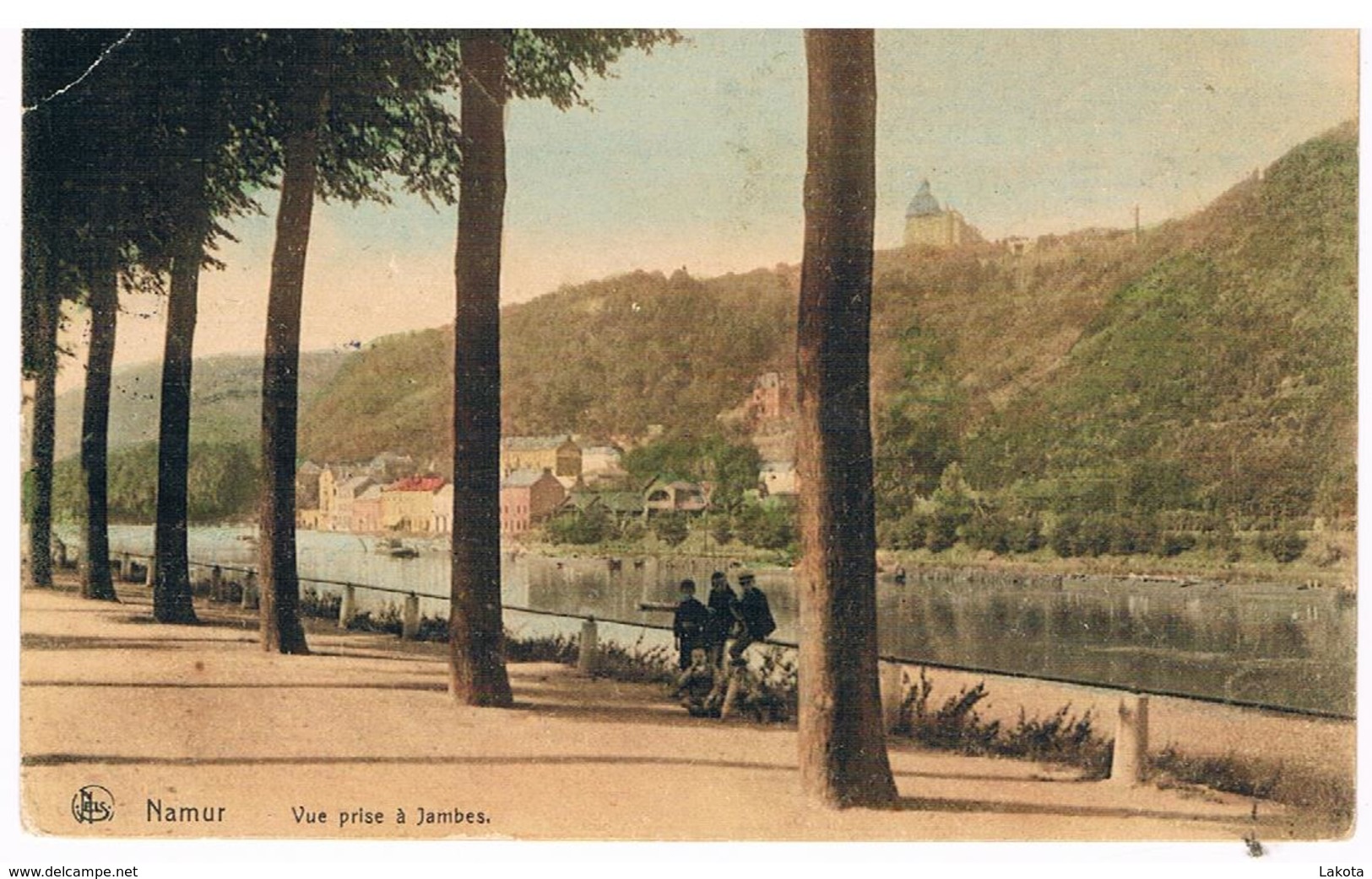 CPA : Vue Prise à Jambes - Boulevard De La Meuse Avec Ses Grands Arbres - 3 Enfants - Vue Vers La Plante - Namur