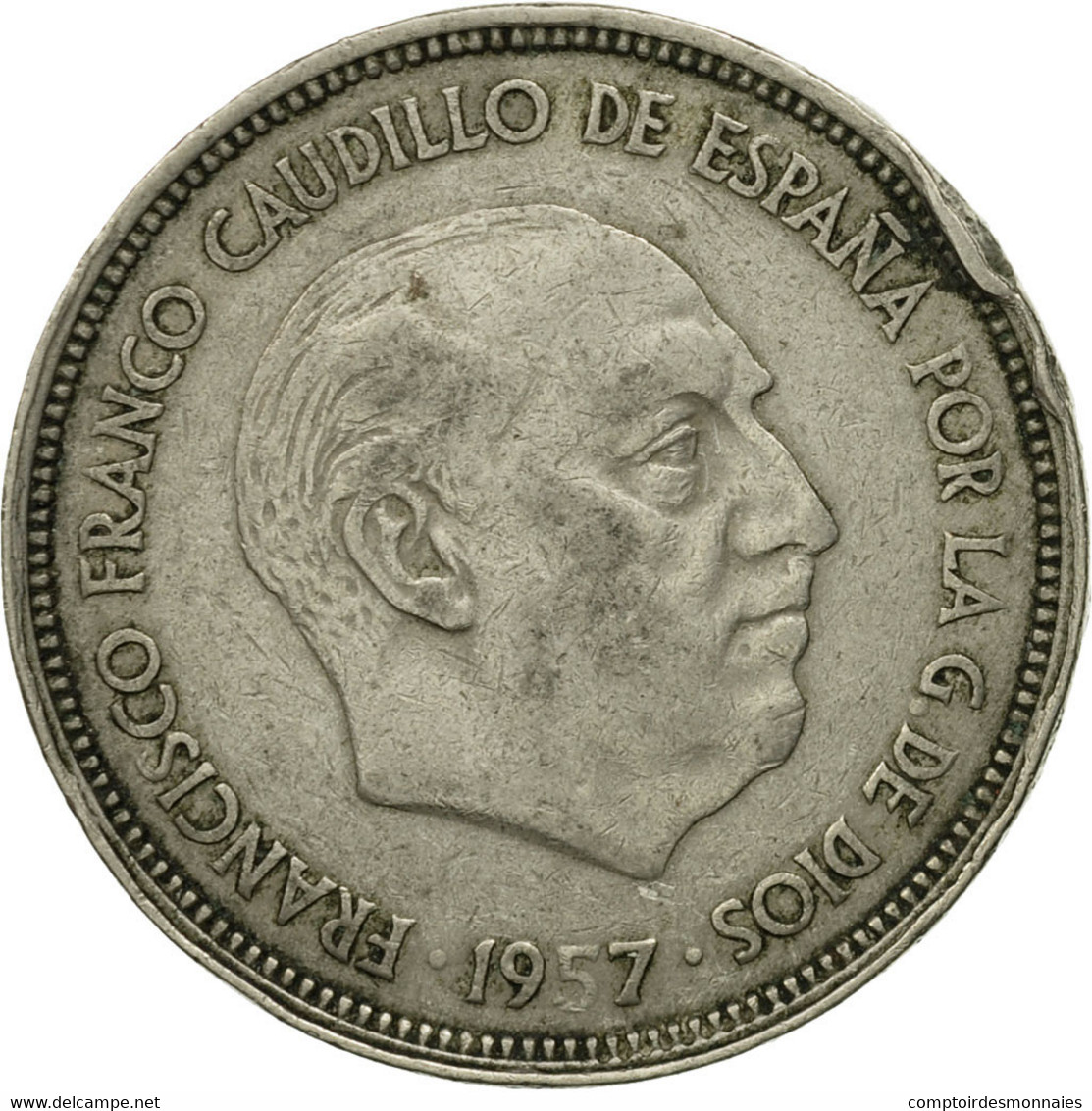 Monnaie, Espagne, Caudillo And Regent, 25 Pesetas, 1957, TB, Copper-nickel - 25 Pesetas