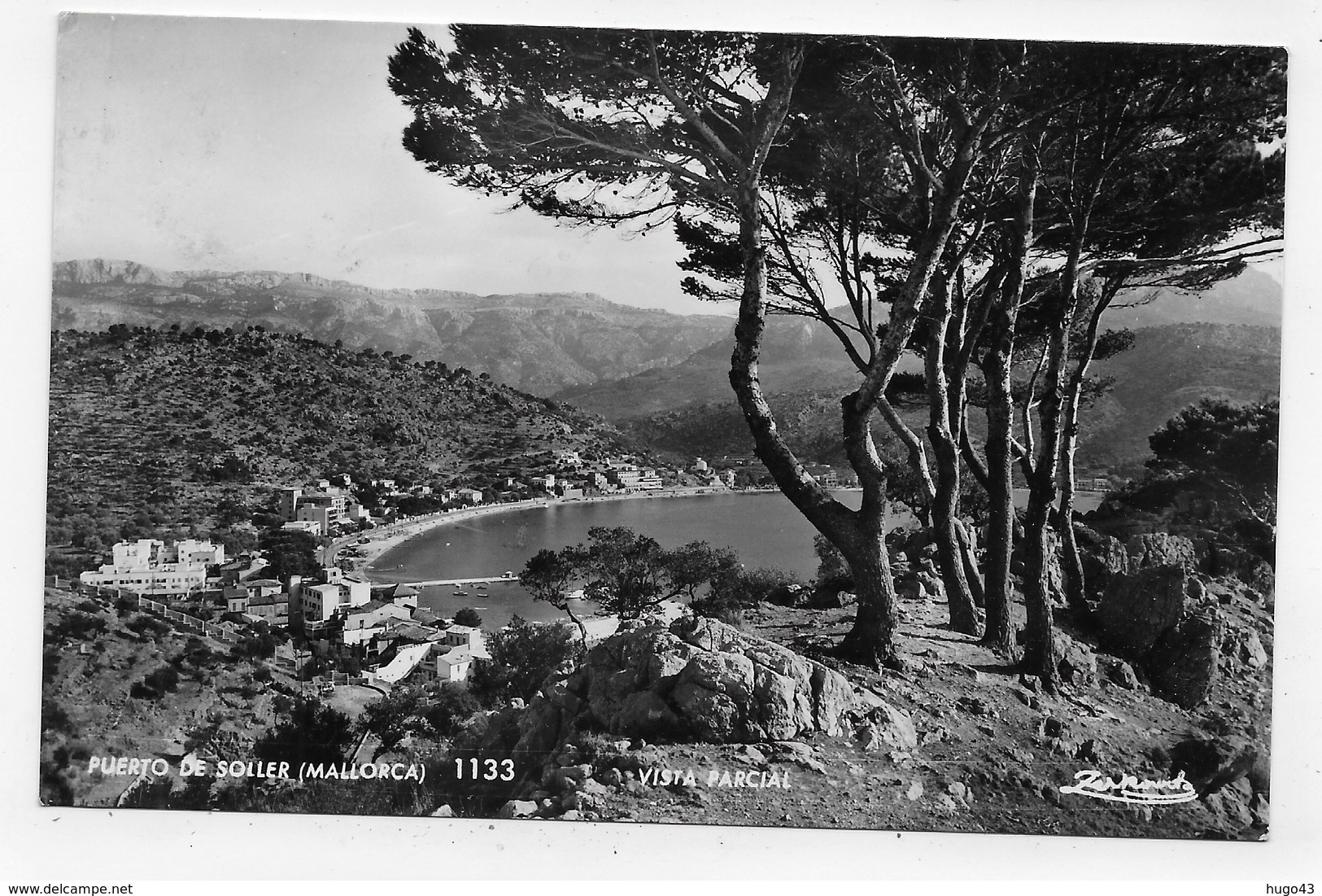 (RECTO / VERSO) MALLORCA - PUERTO DE SOLLER - VISTA PARTIAL - TIMBRES - FORMAT CPA VOYAGEE - Mallorca