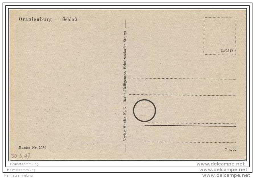 Oranienburg - Schloss 1947 - Oranienburg