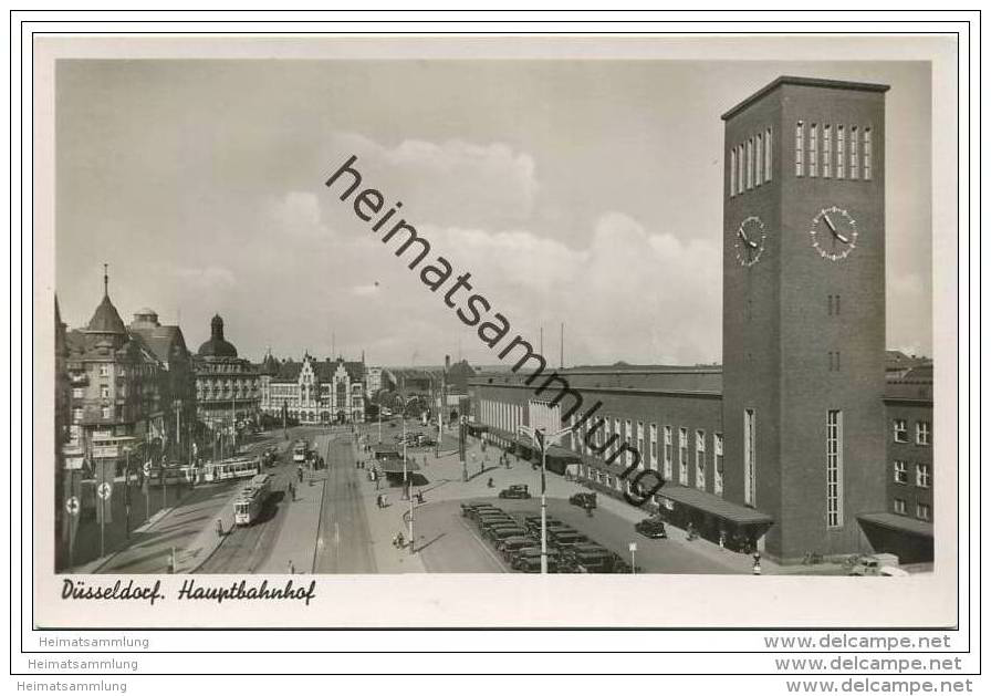 Düsseldorf - Hauptbahnhof - Foto-AK 30er Jahre - Duesseldorf