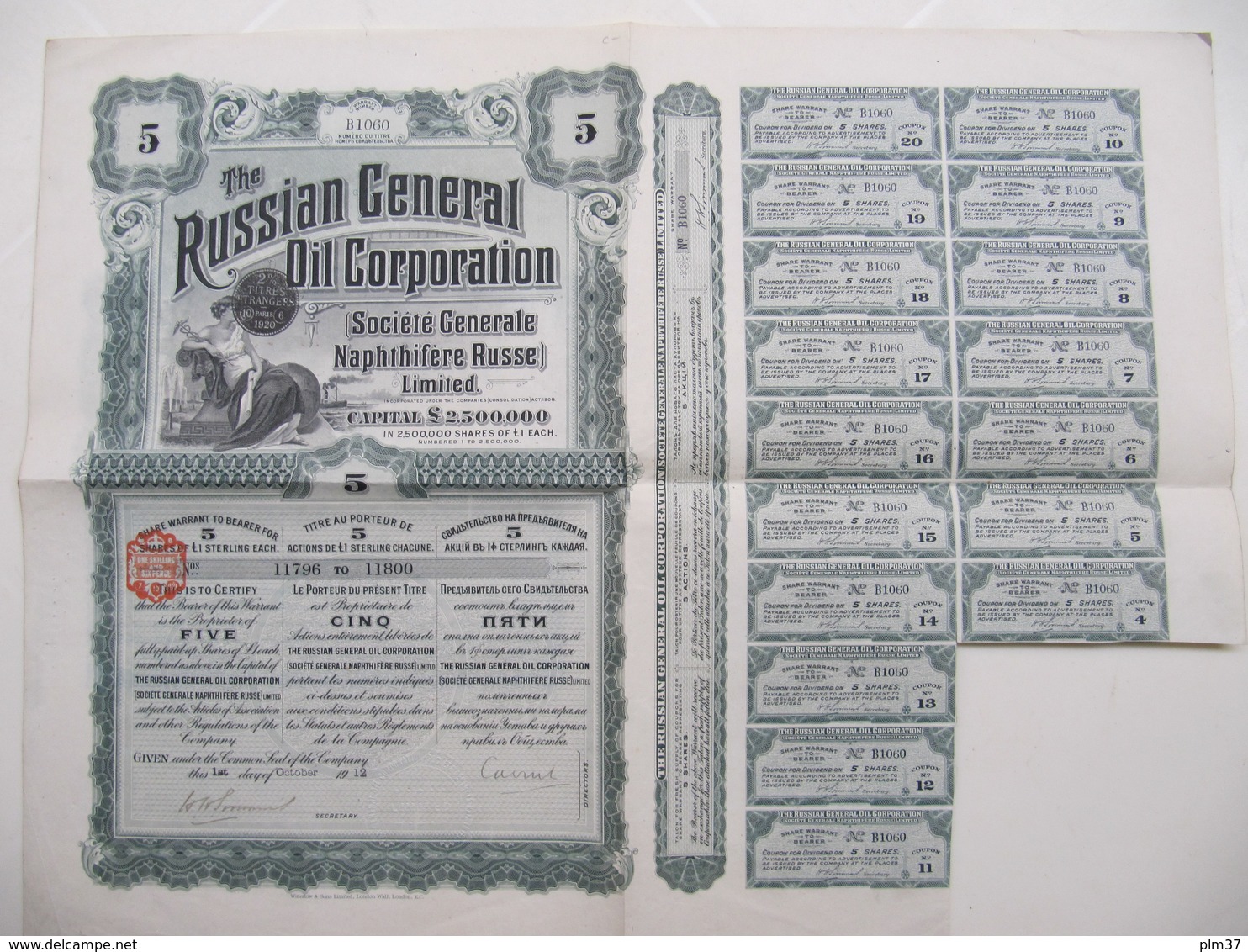 1 X Action - The Russian General Oil Corporation - Russie