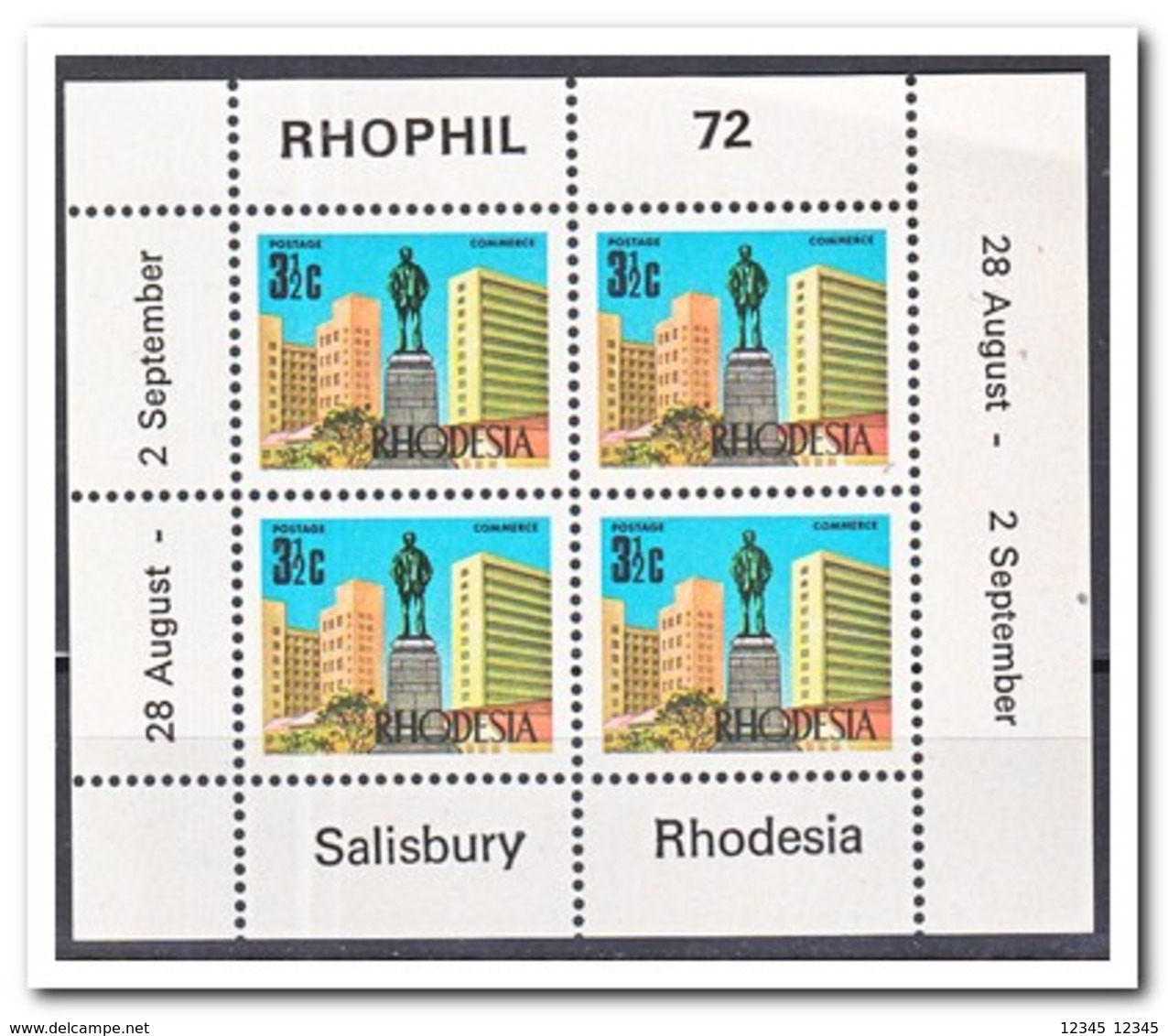 Rhodesië  1972, Postfris MNH, Stamp Exhibition RHOPIL 72 In Salisbury - Zimbabwe (1980-...)