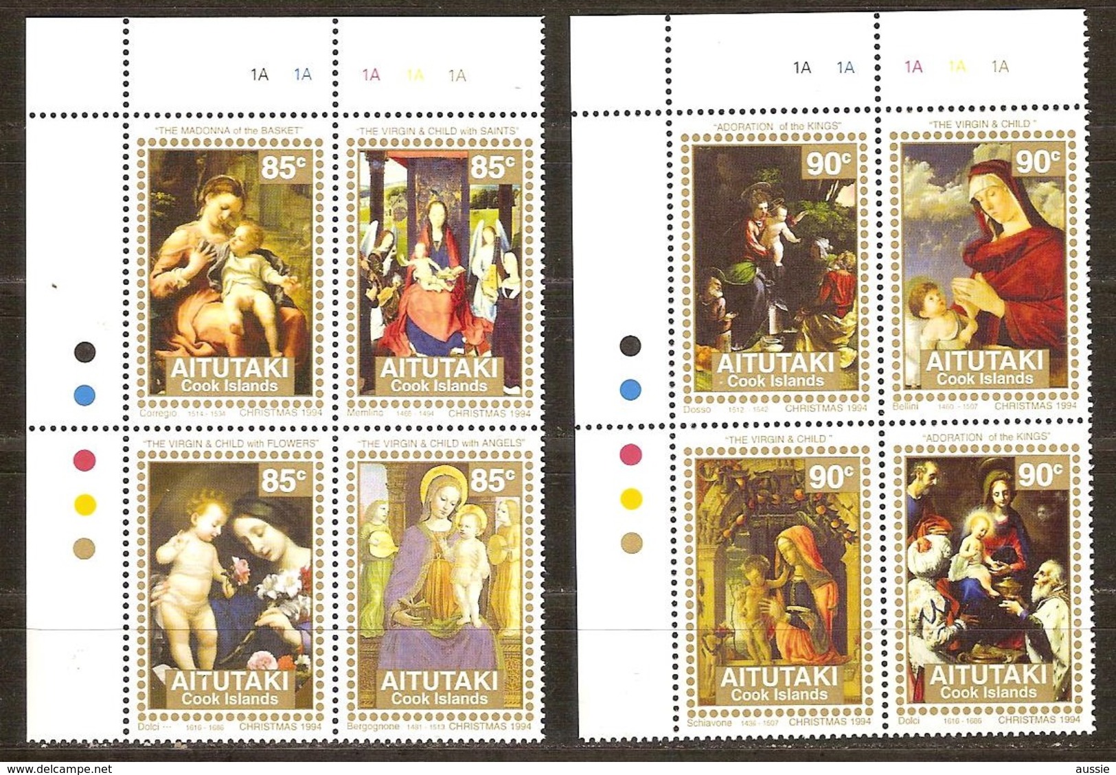 Aitutaki 1994 Yvertn° 554-561 *** MNH Cote 13 Euro Noël Christmas Kerstmis - Aitutaki