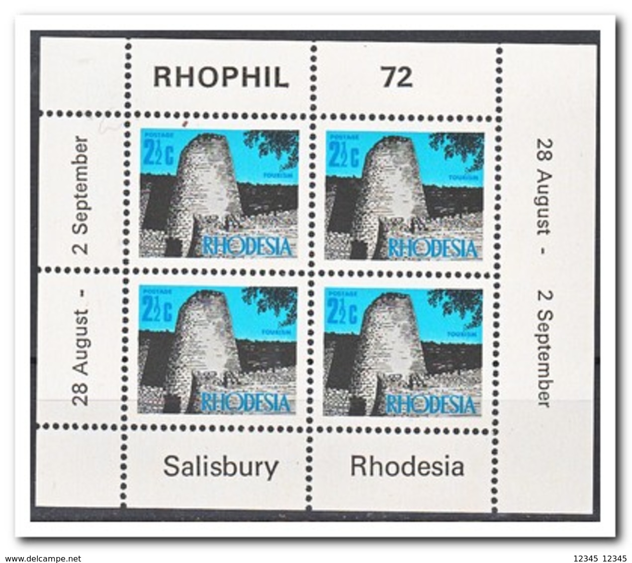 Rhodesië  1972, Postfris MNH, Stamp Exhibition RHOPIL 72 In Salisbury - Zimbabwe (1980-...)