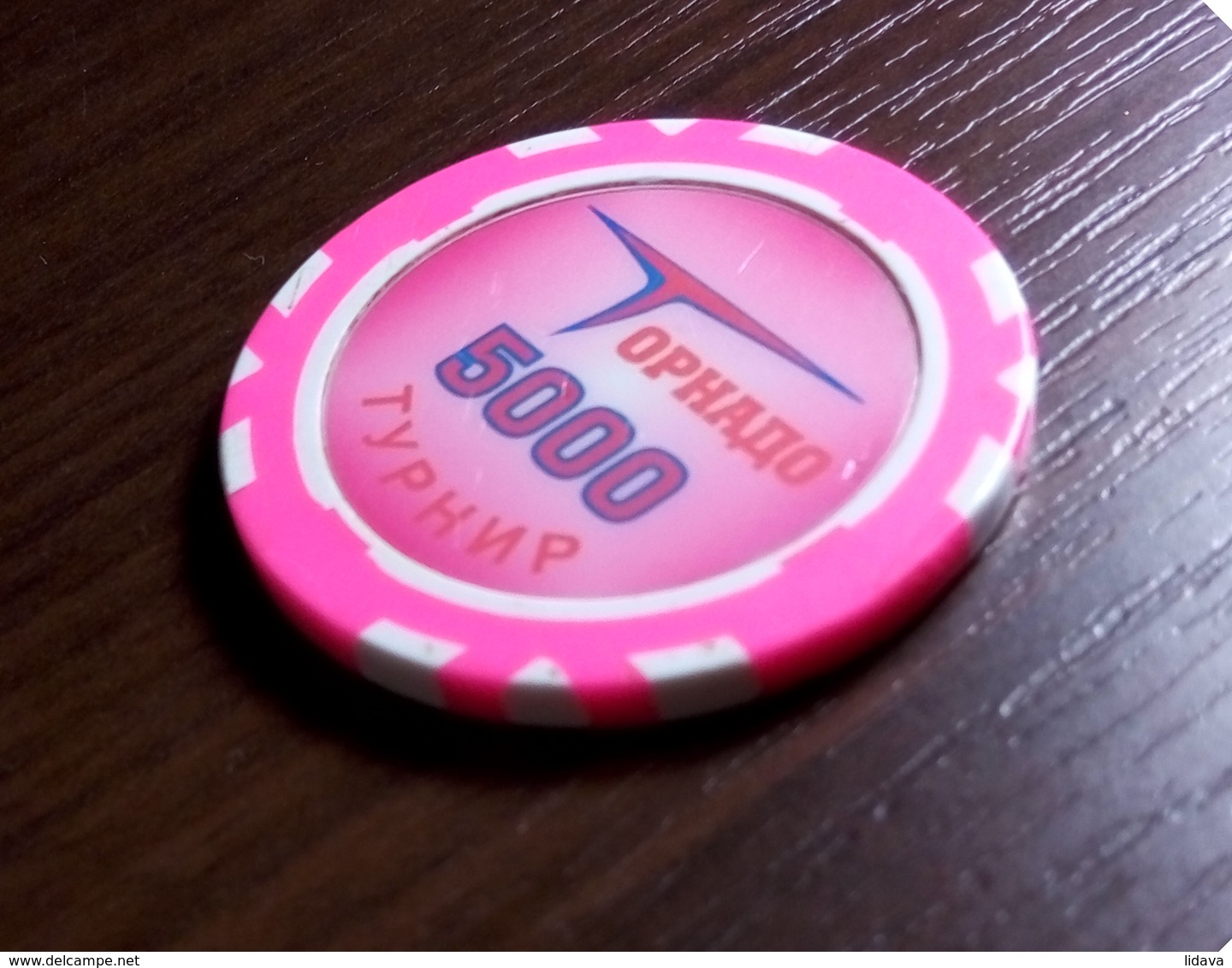 CASINO TORNADO TOKEN 5000 Tournament Chip Poker Club FISH FICHES CHIPS JETON 39,3mm - Casino