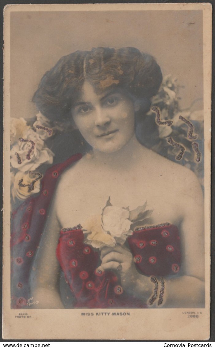 Dancer And Actress Miss Kitty Mason, C.1905 - Rapid Photo RP Postcard - Entertainers