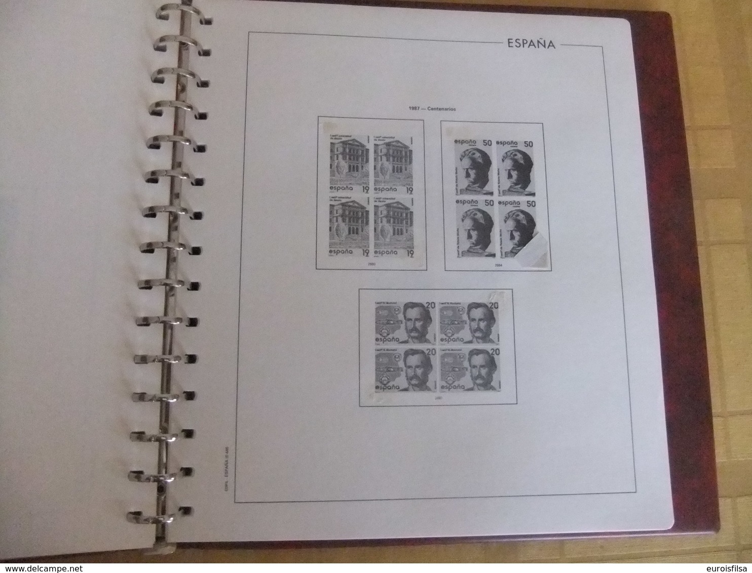 LOTE512, ALBUM DE SEGUNDA MANO CON SUPLEMENTOS BLOQUE DE CUATRO SIN MONTAR, AÑOS 1985, 1986 Y 1987 - Encuadernaciones Y Hojas