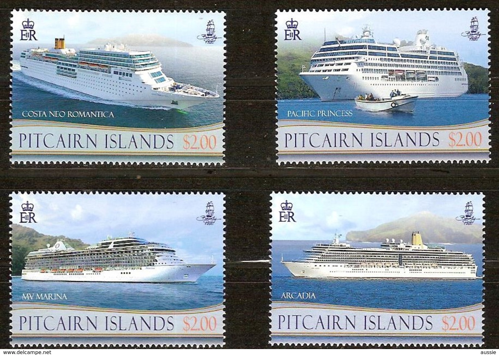 Pitcairn Islands 2013 Yvertn° 797-800 *** MNH Cote 20,80 Euro Bateaux Ships Boten - Pitcairn